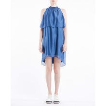 Load image into Gallery viewer, Dream silk halter mini dress Women Clothing Designers Remix 
