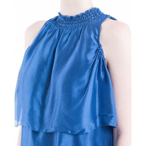 Dream silk halter mini dress Women Clothing Designers Remix 