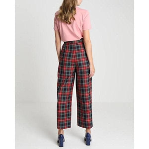 Sinclair checkered wide leg pants Women Clothing Just Female 